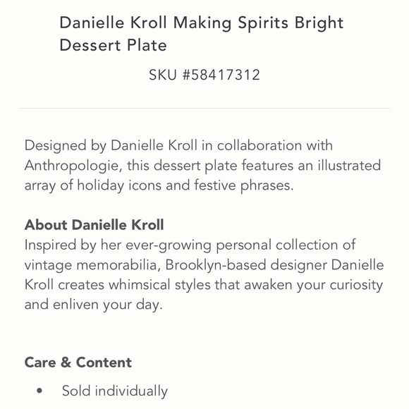 Danelle kroll x Anthropologie 🫶 Joy to the world plate - Picture 10 of 14